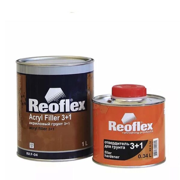 REOFLEX Грунт акриловый 3+1 серый  (0.5l+0.17l)